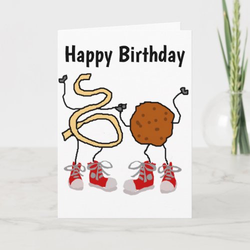 Funny Spaghetti and Meatballs Cartoon Card