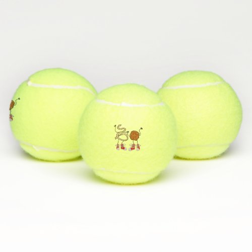 Funny Spaghetti and Meatballs Cartoon Tennis Balls