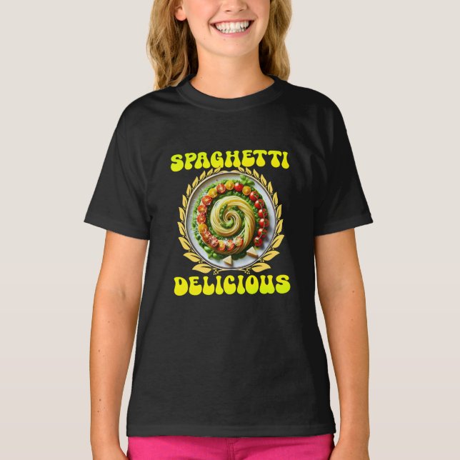 funny spaghetti delicious quote design  T-Shirt (Front)