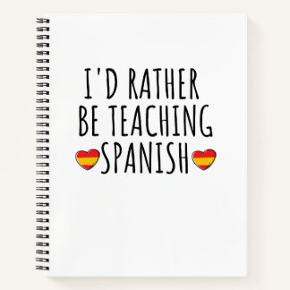 funny Spanish language learning or speaking teach Notebook