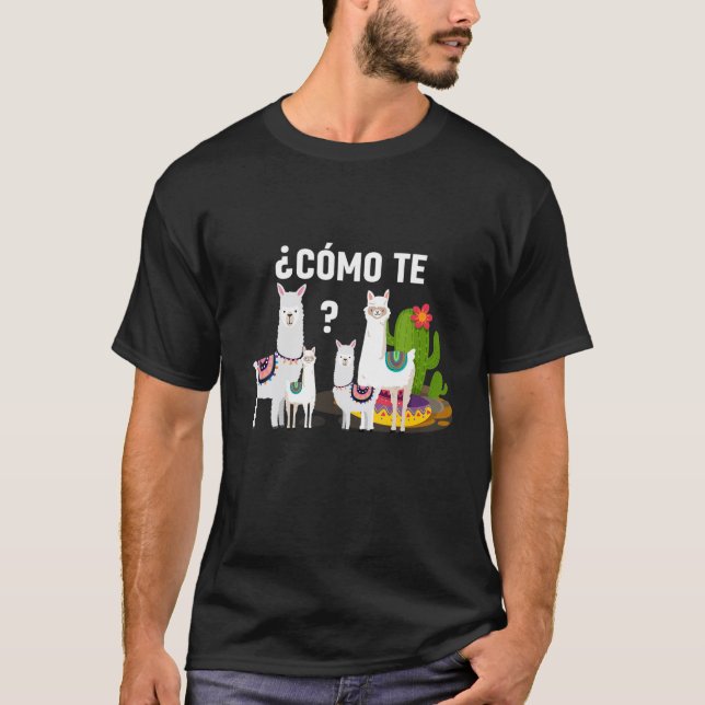 Funny Spanish Teacher Cute Como Te Llamas Graduati T-Shirt (Front)