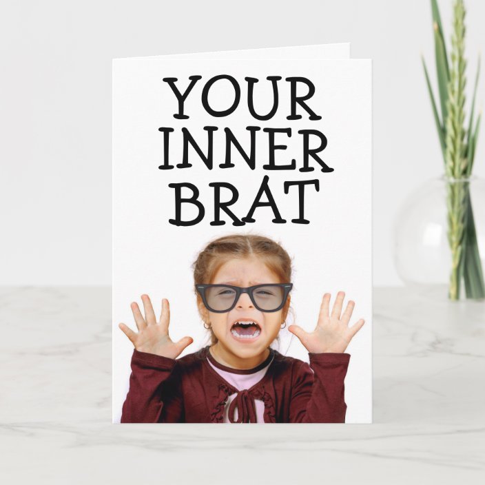 FUNNY SPANKING CARDS FOR HER, INNER BRAT | Zazzle.com