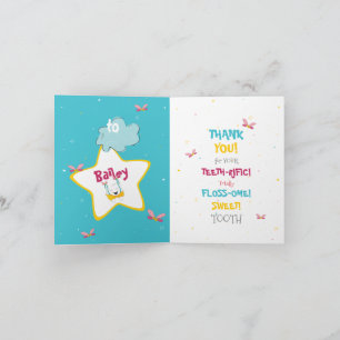 Funny Sparkly Magical Tooth Fairy Thank You Pun Card