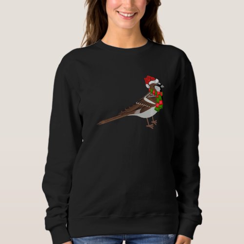 Funny Sparrow Bird Lover Santa Hat Sparrow Christm Sweatshirt