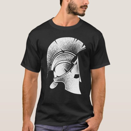 Funny Spartan Greek Helmet Cute Gladiator Men Wome T_Shirt