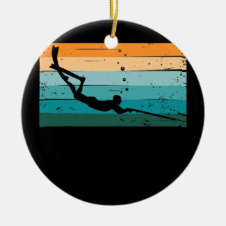Funny Spearfishing Gift For Men Women Dive Ceramic Ornament