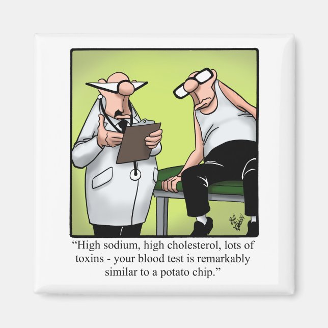 Funny Spectickles Medical Health Cartoon Humor Magnet (Front)