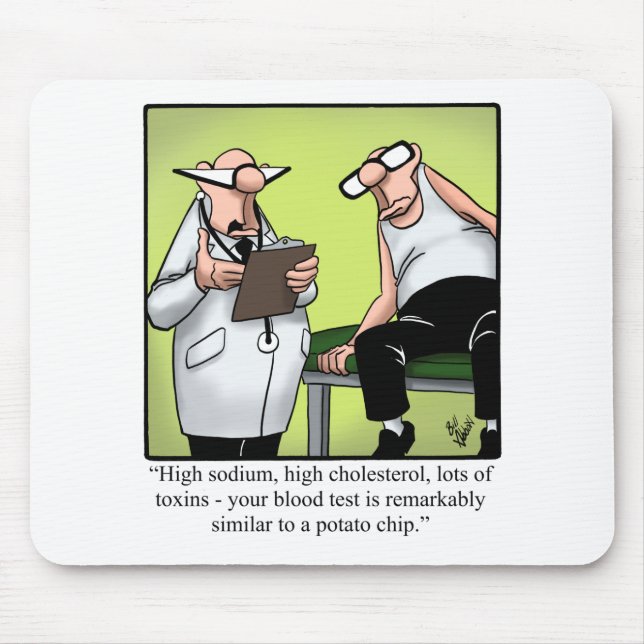 Funny Spectickles Medical Health Cartoon Humor Mouse Pad (Front)