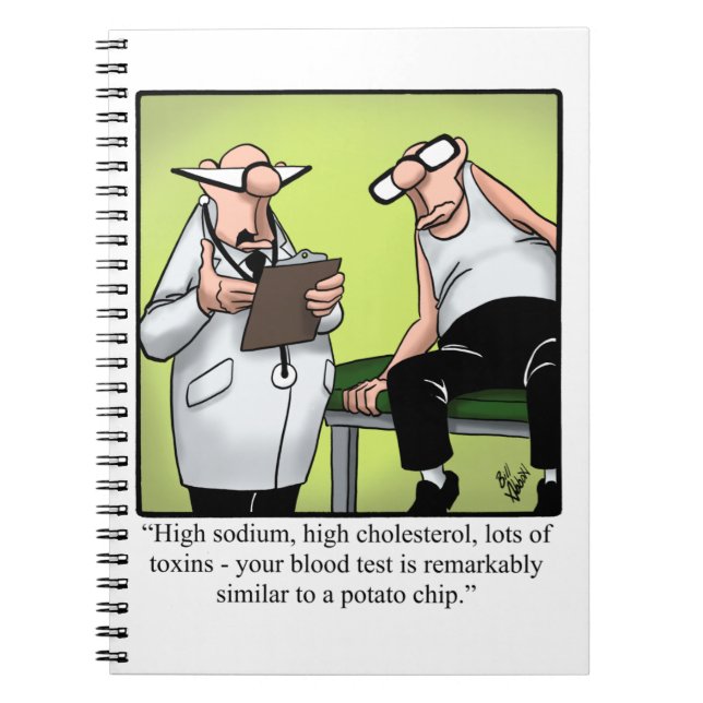 Funny Spectickles Medical Health Cartoon Humor Notebook (Front)