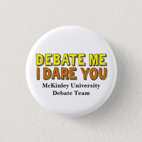 Funny Speech and Debate Team Custom School Button