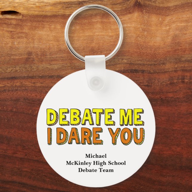 Funny Speech and Debate Team Custom School Keychain (Front)