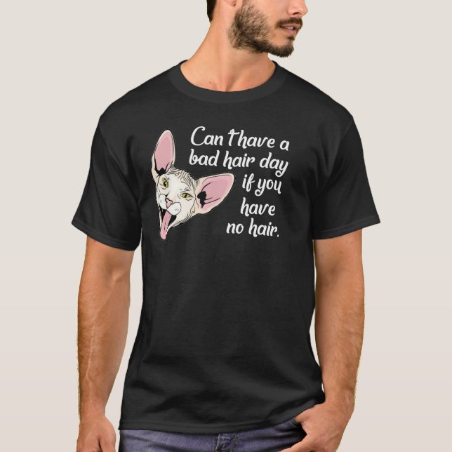 Funny Sphinx Cat Gift For Cat Lovers, Hairless Cat T-Shirt (Front)