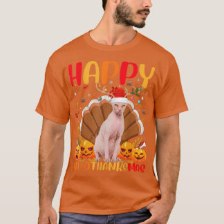 Funny Sphyn Cat Lover Happy Sphyn Cat HelloThanksM T-Shirt