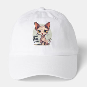 Funny Sphynx Cat Dad Cartoon Art Hat