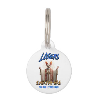 Funny Sphynx Cat Jesus Pet ID Tag