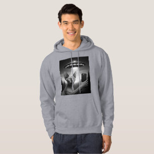 Funny Sphynx Cat Selfie Ufo Alien Area 51 Humor Hoodie