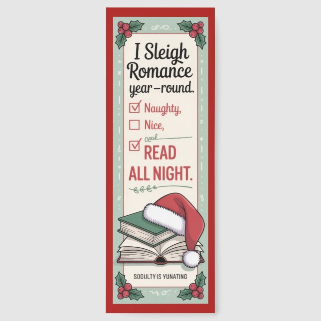 Funny Spicy Holiday Bookmarks (Front)
