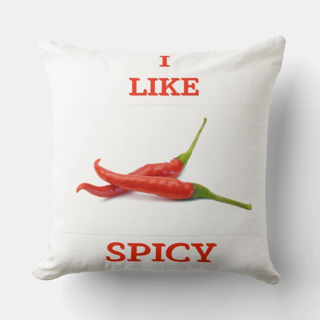 Funny spicy tase cute cool T-Shirt Paper Coaster Throw Pillow (Front)