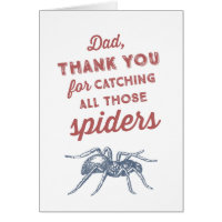 Funny Spider Father's Day Card