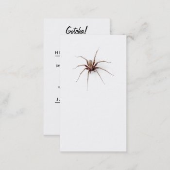 Funny Spider Office Prank Plain White Professional Business Card by busied at Zazzle