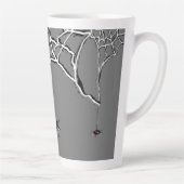 Funny Spiders Cartoon Cust. Grey Latte Mug (Right)