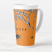 Funny Spiders Cartoon HALLOWEEN Cust. Latte Mug (Right Angle)