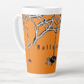 Funny Spiders Cartoon HALLOWEEN Cust. Latte Mug (Left Angle)