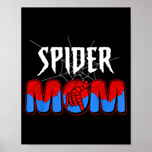 Funny spiders matching family mom for birthday boy poster