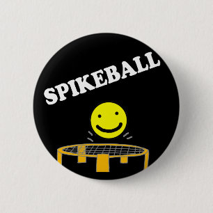 Funny Spikeball Net with Smile Face Art Button