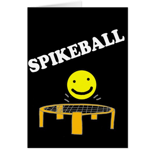 Funny Spikeball Net with Smile Face Art Cards (Front)