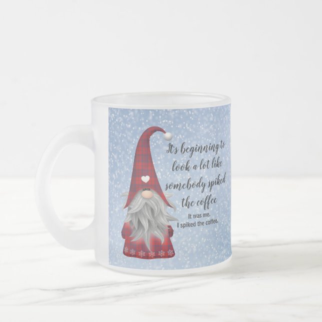 Funny Spiked Coffee Christmas Mug (Left)