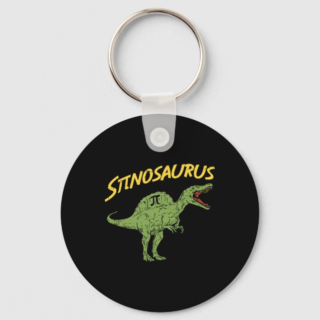 Funny Spinosaurus Pi Day Shirt Math Dinosaur Gift  Keychain (Front)