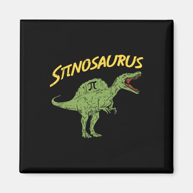 Funny Spinosaurus Pi Day Shirt Math Dinosaur Gift  Magnet (Front)