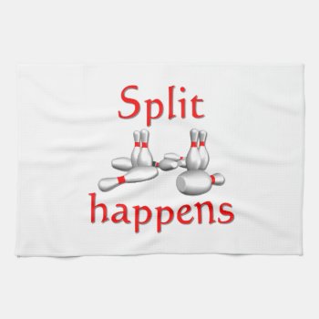 Funny Split Happens Bowling Towel by Jamene_Clothing at Zazzle