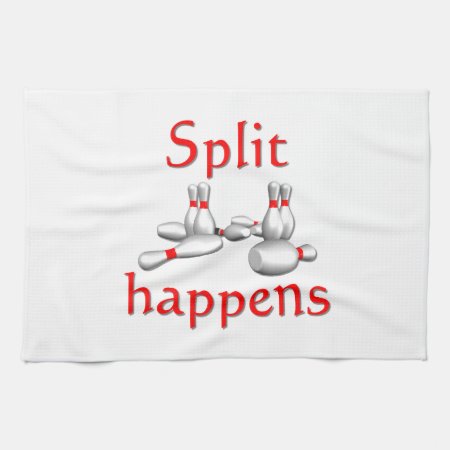 Funny Split Happens Bowling Towel