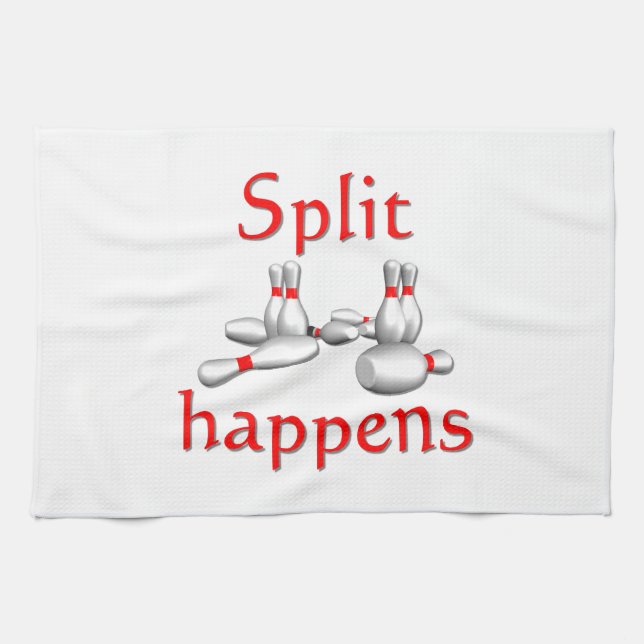 Funny split happens bowling towel (Horizontal)