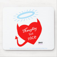 Funny Split Personality Naughty Nice Cartoon Heart