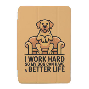 Funny Spoiled Dog Quote Couch Illustration iPad Mini Cover