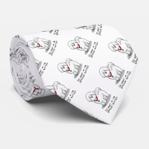Funny Spoiled Rotten Bichon Frise Dog - Cute Neck Tie