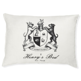 Funny Spoiled Schnauzer Coat of Arms Dog Pet Bed