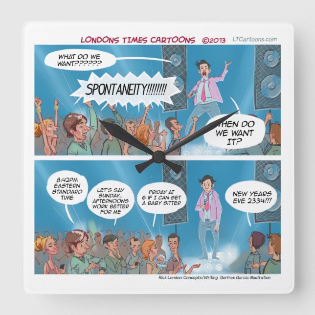 Funny Spontaneous Coach Wall Clock (Front)