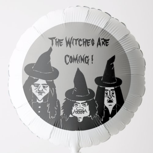 funny spooky black witches scary fun halloween balloon