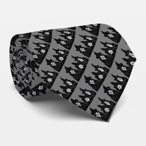 funny spooky black witches scary halloween fun neck tie
