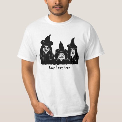 funny spooky black witches scary halloween T_Shirt