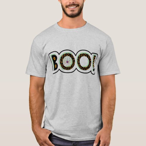 funny spooky boo spider design halloween T_Shirt