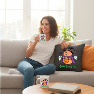 Funny Spooky Capybara Hot Cocoa Halloween Coffee Mug
