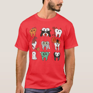 Funny Spooky Dental Halloween Dentist Cuterick Ore T-Shirt