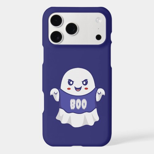 Funny Spooky Ghost Illustration Design iPhone 17 Pro Max Case