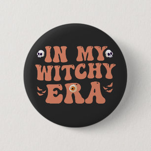 Funny Spooky Halloween In my Witch Era Gift Button