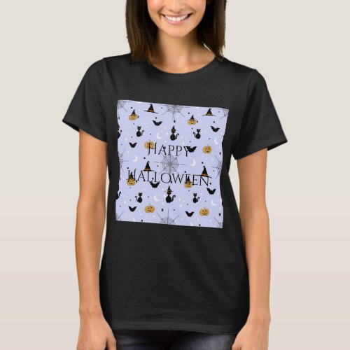 Funny Spooky Halloween Lavender Design T_Shirt